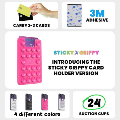 Suction Phone Card Holder Mount, Phone Wallet, Silicon Adhesive Phone Accessory for Iphone and Android, Hands-Free Mirror Shower Phone Holder, Tiktok Videos and Selfies Accessories Cellphone Smartphone Stand